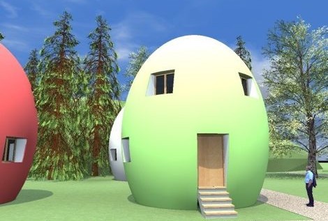 Domy przypominające o Wielkanocy