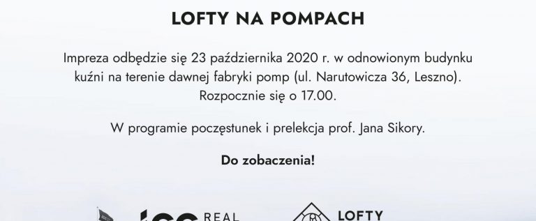 Lofty na Pompach w Lesznie – nowa inwestycja ICC – zaproszenie na wydarzenie
